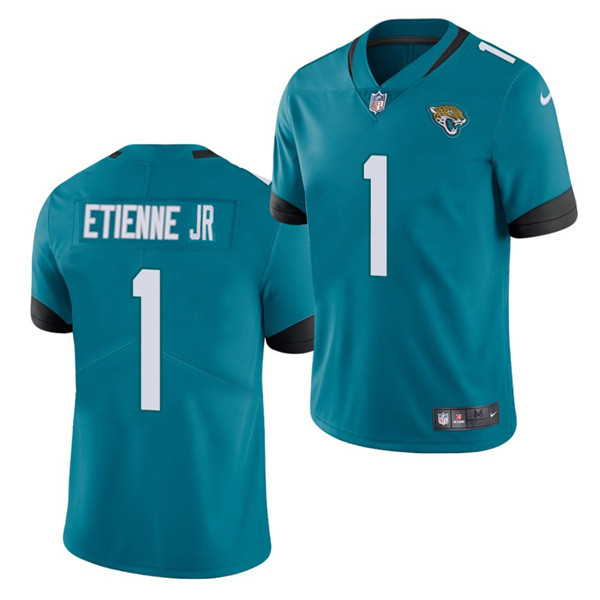 Men's Jacksonville Jaguars #1 Travis Etienne 2021 Teal Vapor Untouchable Limited Stitched Jersey